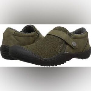 JBU by Jambu Blakely loafers olive green vegan uppers women sz 7.5 slip on shoes